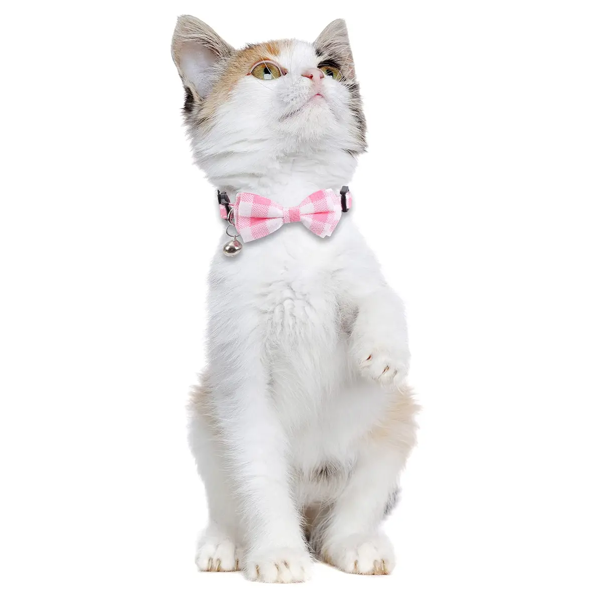 Lamphyface 2 Pack Cat Collar Breakaway with Bow Tie and Bell | Adjustable Cotton Pet Accessory for Small Cats - view 5