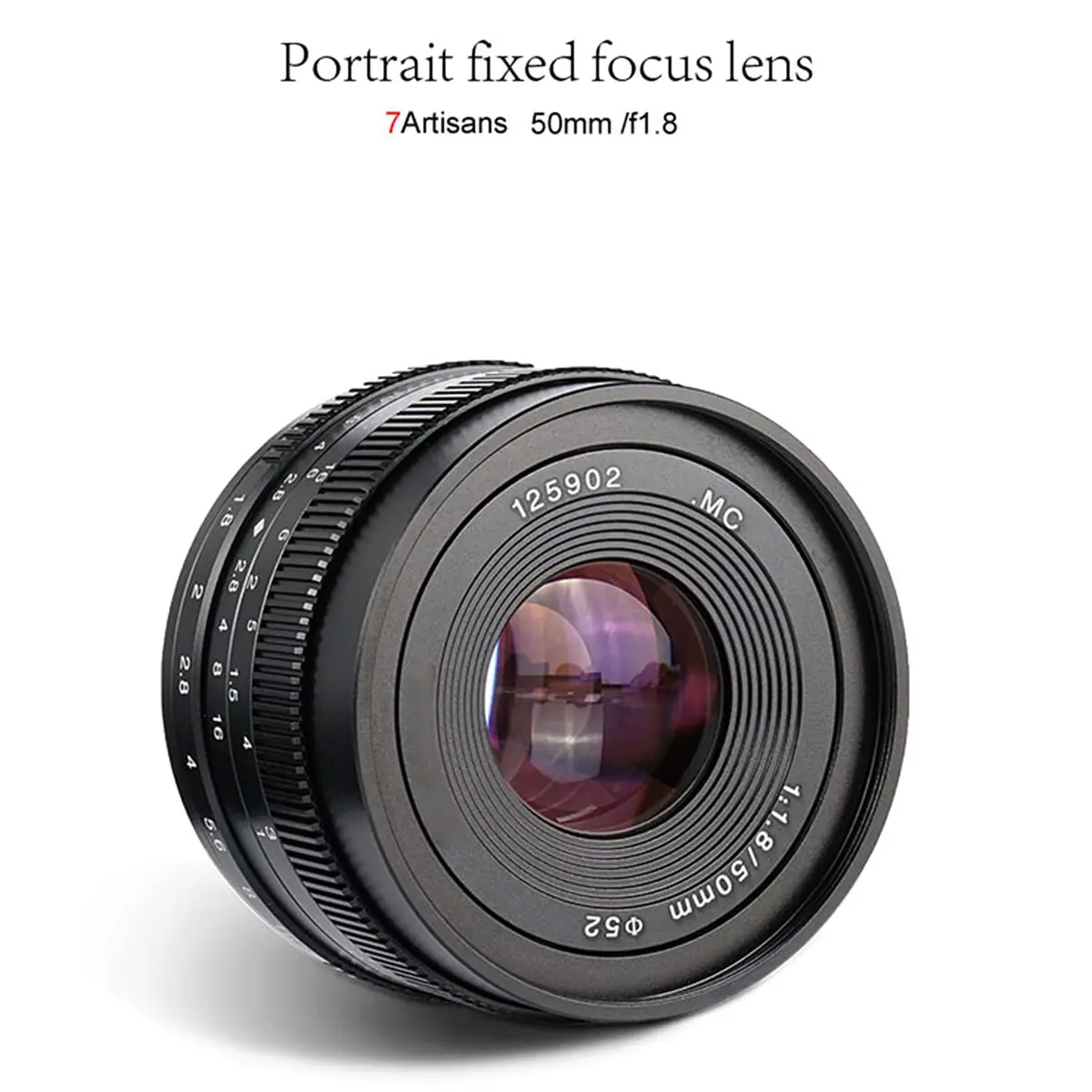 Archuu 50mm F1.8 FX Mount Lens | Large Aperture, All Metal, Compact for Fuji XT4/XS10/XT3/XT30 - view 8