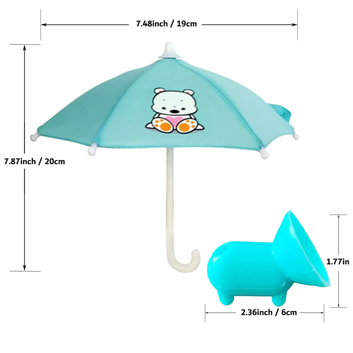 BEITESTAR Phone Umbrella Sun Shade with Suction Cup Stand | Universal Sun Protection for Smartphones - view 7
