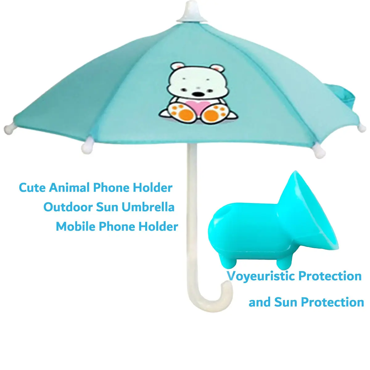 BEITESTAR Phone Umbrella Sun Shade with Suction Cup Stand | Universal Sun Protection for Smartphones - view 2