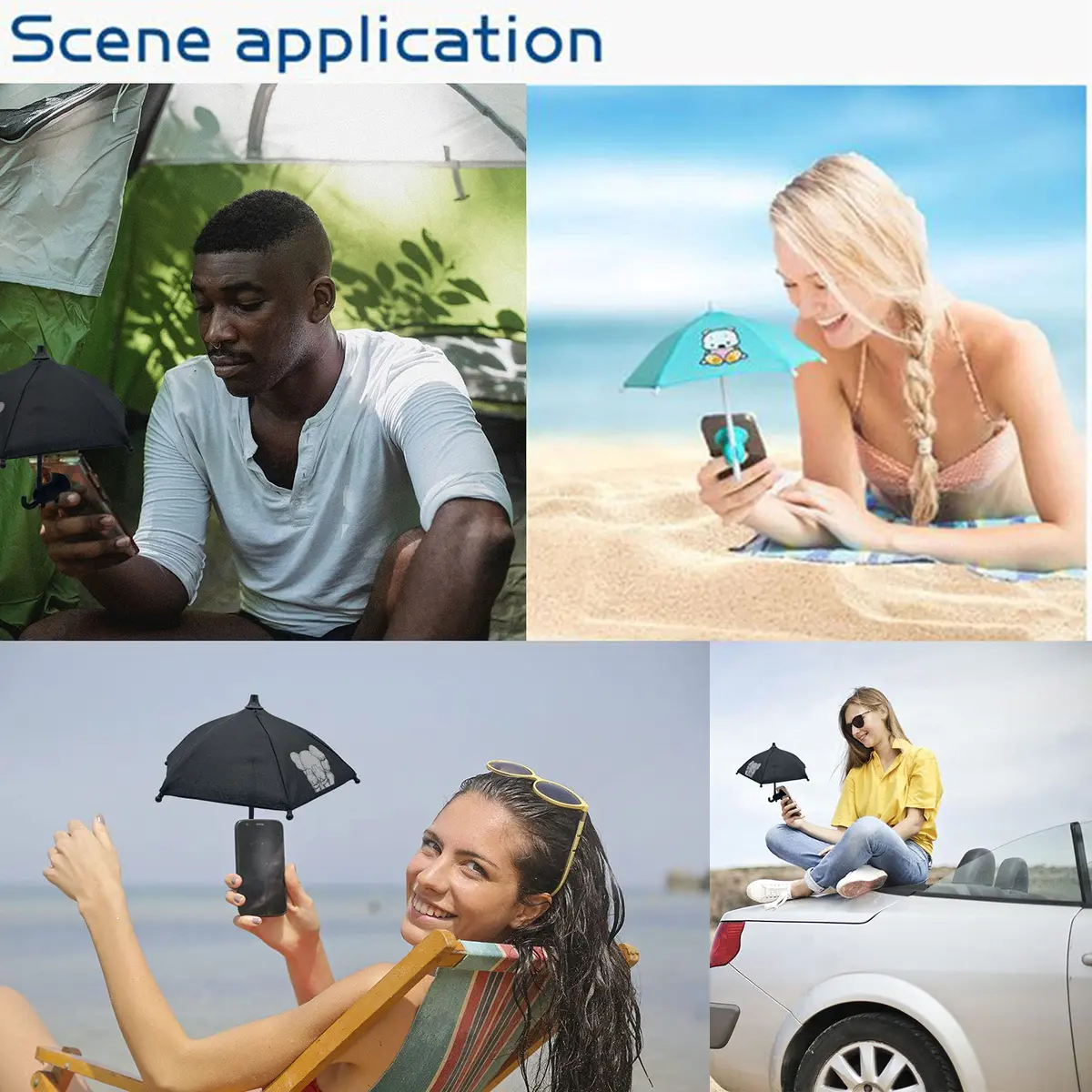 BEITESTAR Phone Umbrella Sun Shade with Suction Cup Stand | Universal Sun Protection for Smartphones - view 3