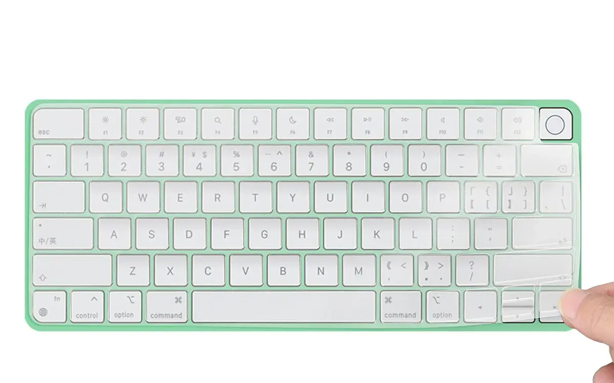 CASEDAO Transparent TPU Keyboard Cover Skin for 2024 2023 2021 iMac 24-inch Magic Keyboard US Layout (1-Pack) - main product image