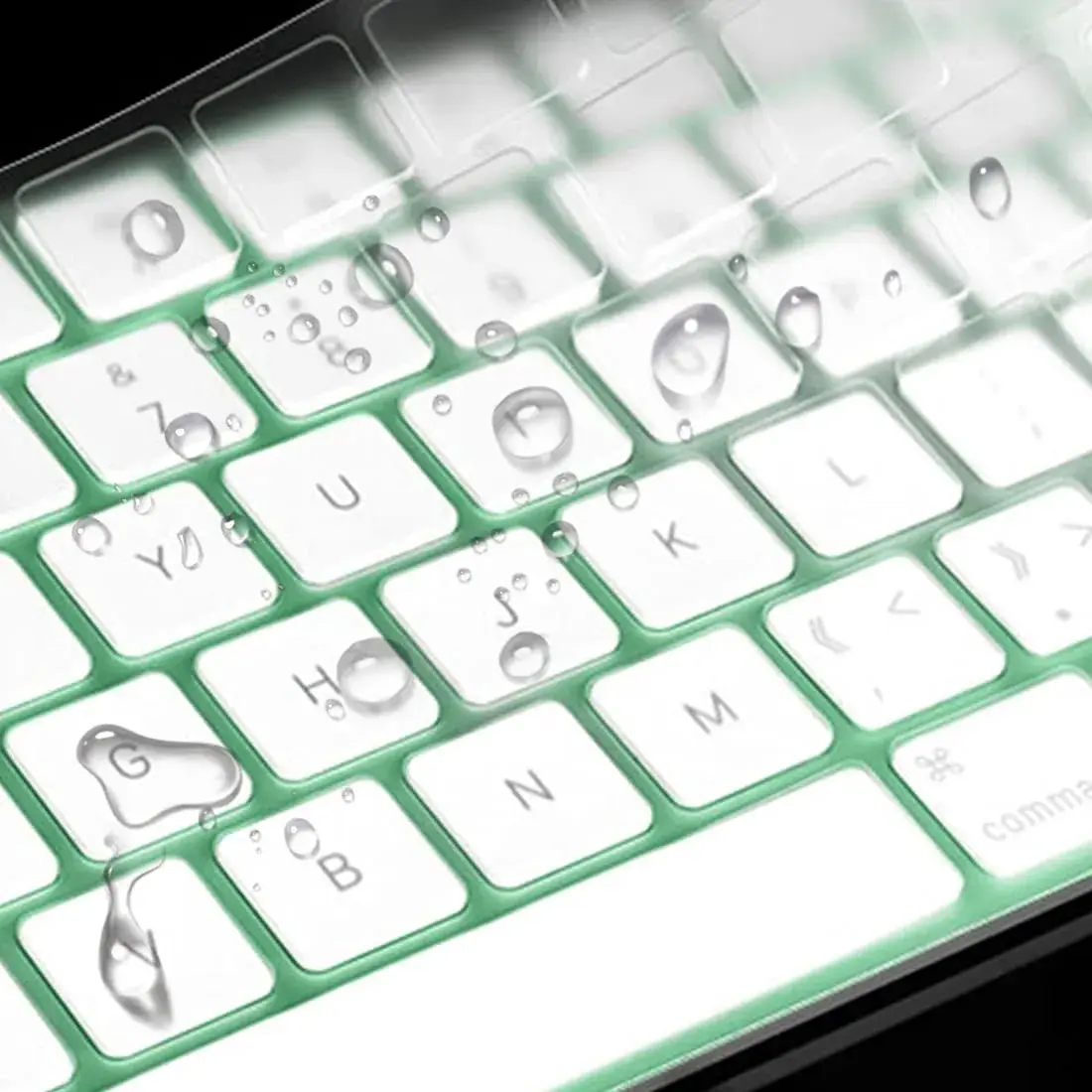 CASEDAO Transparent TPU Keyboard Cover Skin for 2024 2023 2021 iMac 24-inch Magic Keyboard US Layout (1-Pack) - view 4