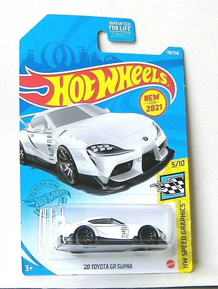 Hot Wheels DieCast 2020 Toyota GR Supra HW Speed Graphics 2 in (L) x 2 in (W) x 0.5 in (H) | Collector's Diecast Model - main product image