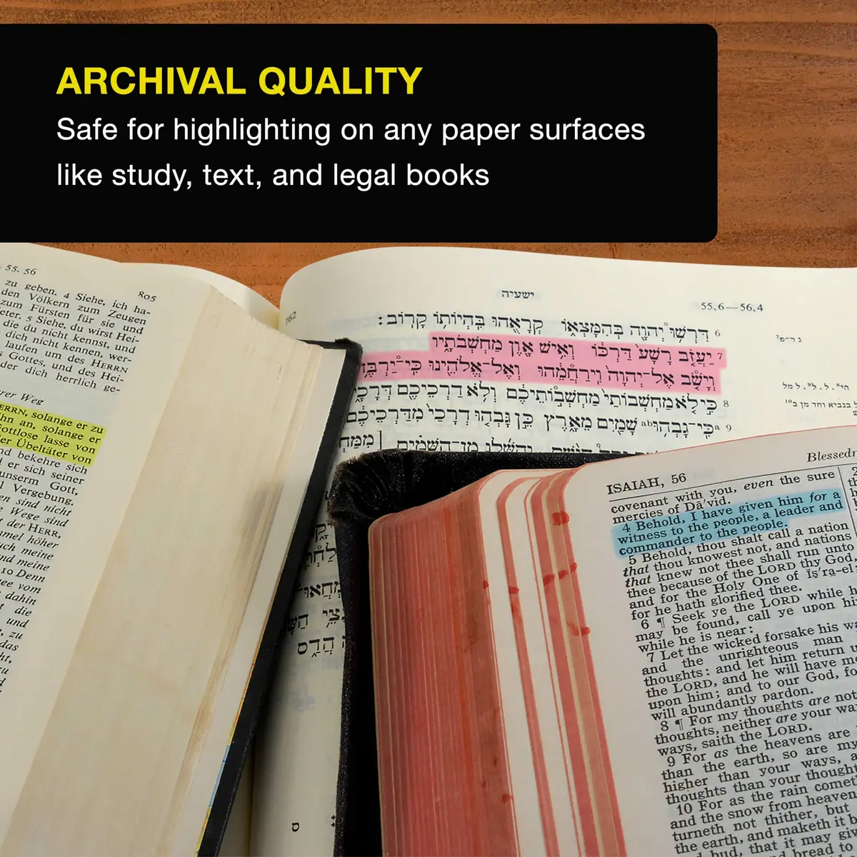 US Office Supply Bible Safe Highlighter Set of 12 | No Bleed Pastel Markers for Bible Study - view 5