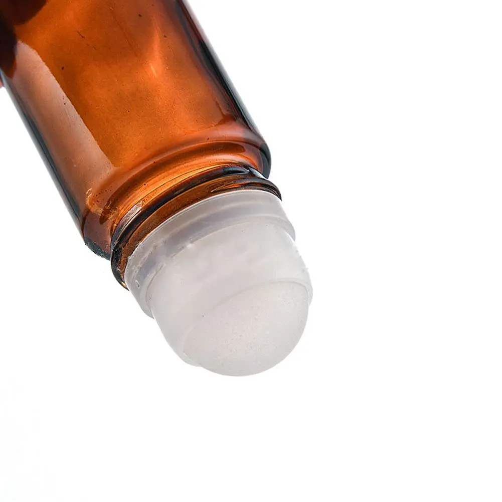 Wresty 50ml Amber Glass Roll On Bottle | Leak-Proof Essential Oil Container for Travel & Cosmetics - view 4