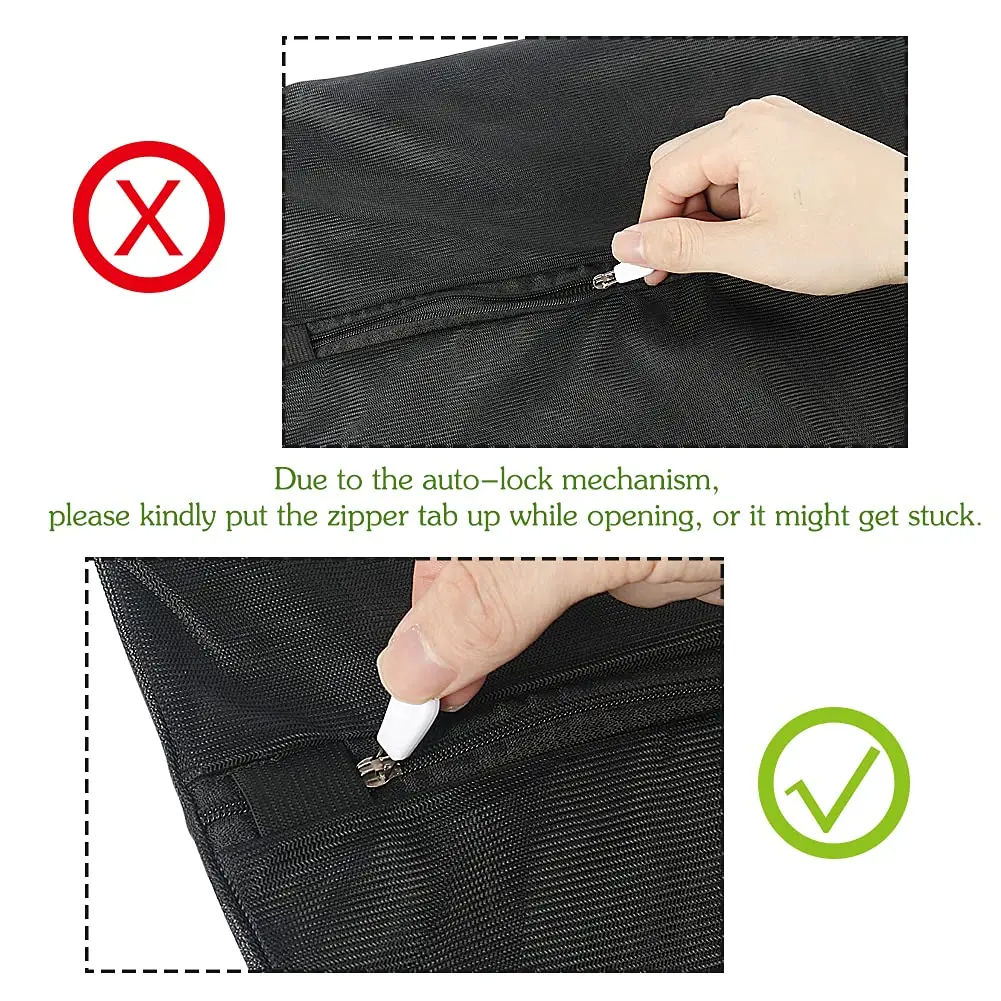 Tenn Well Extra Large Mesh Laundry Bags with Zipper (2-Pack, 110 x 90cm / 43 x 35 Inches) | Durable Wash Bags for Delicates, Bedding, Travel - view 5