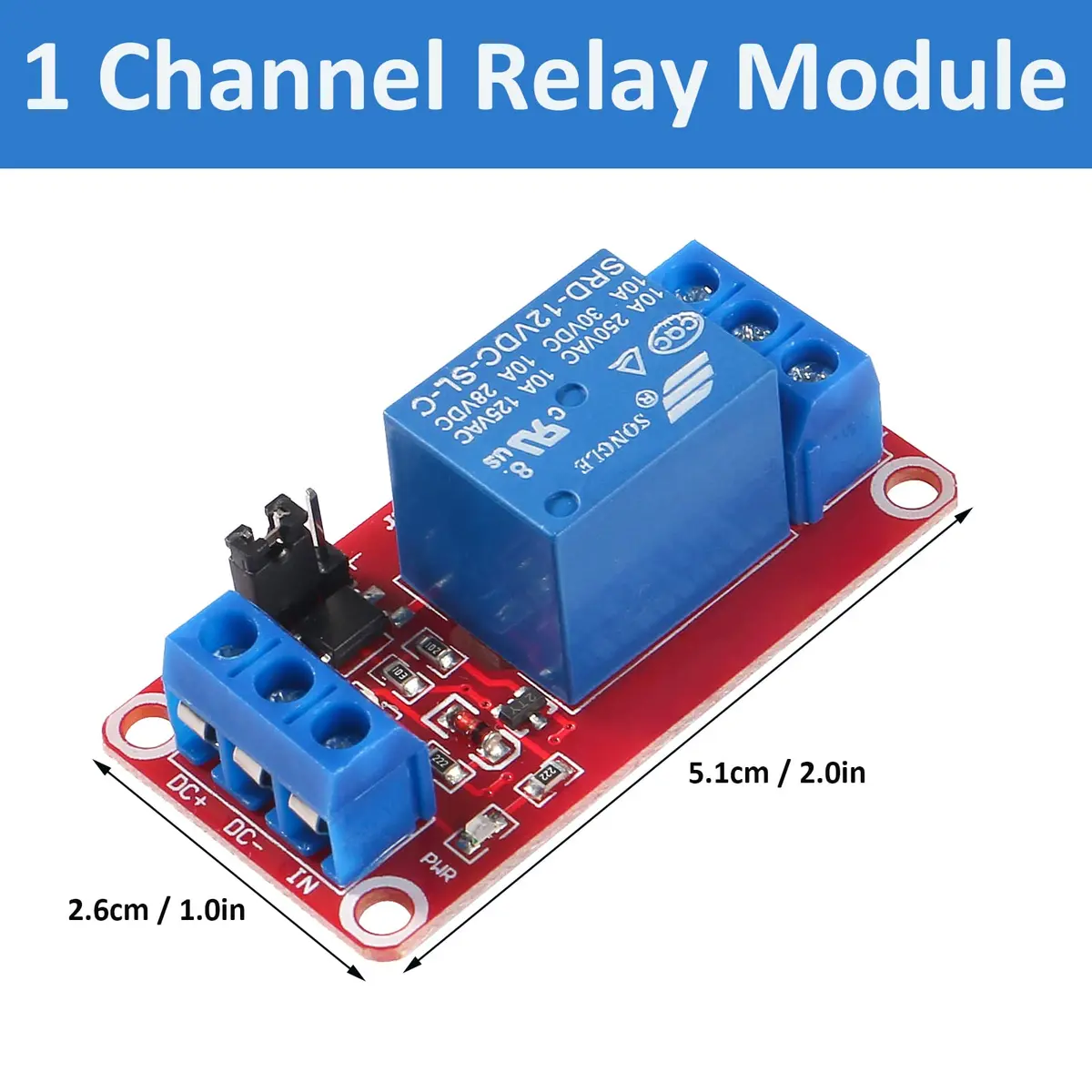 AEDIKO 5V 4pcs Relay Module - 1 Channel, Optocoupler Isolated, 10A Load | Arduino Compatible - view 8