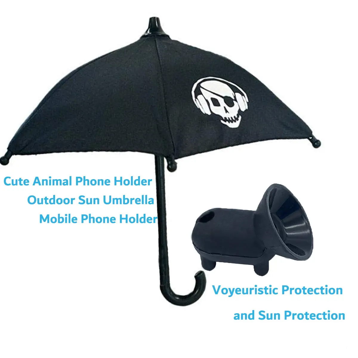 BEITESTAR Phone Umbrella for Sun, Cell Phone Umbrella Sun Shade with Adjustable Piggy Suction Cup Stand for iPhone, iPad, Gopro | Unique Sunshade & Phone Holder - view 2