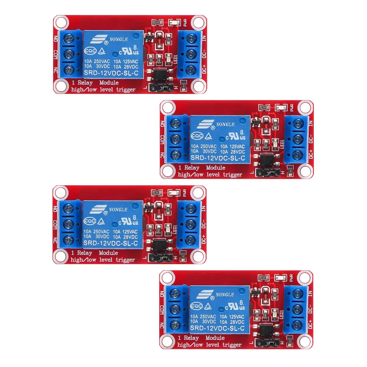 AEDIKO 12V Relay Module 1 Channel | Optocoupler Isolation Support High/Low Trigger - main product image