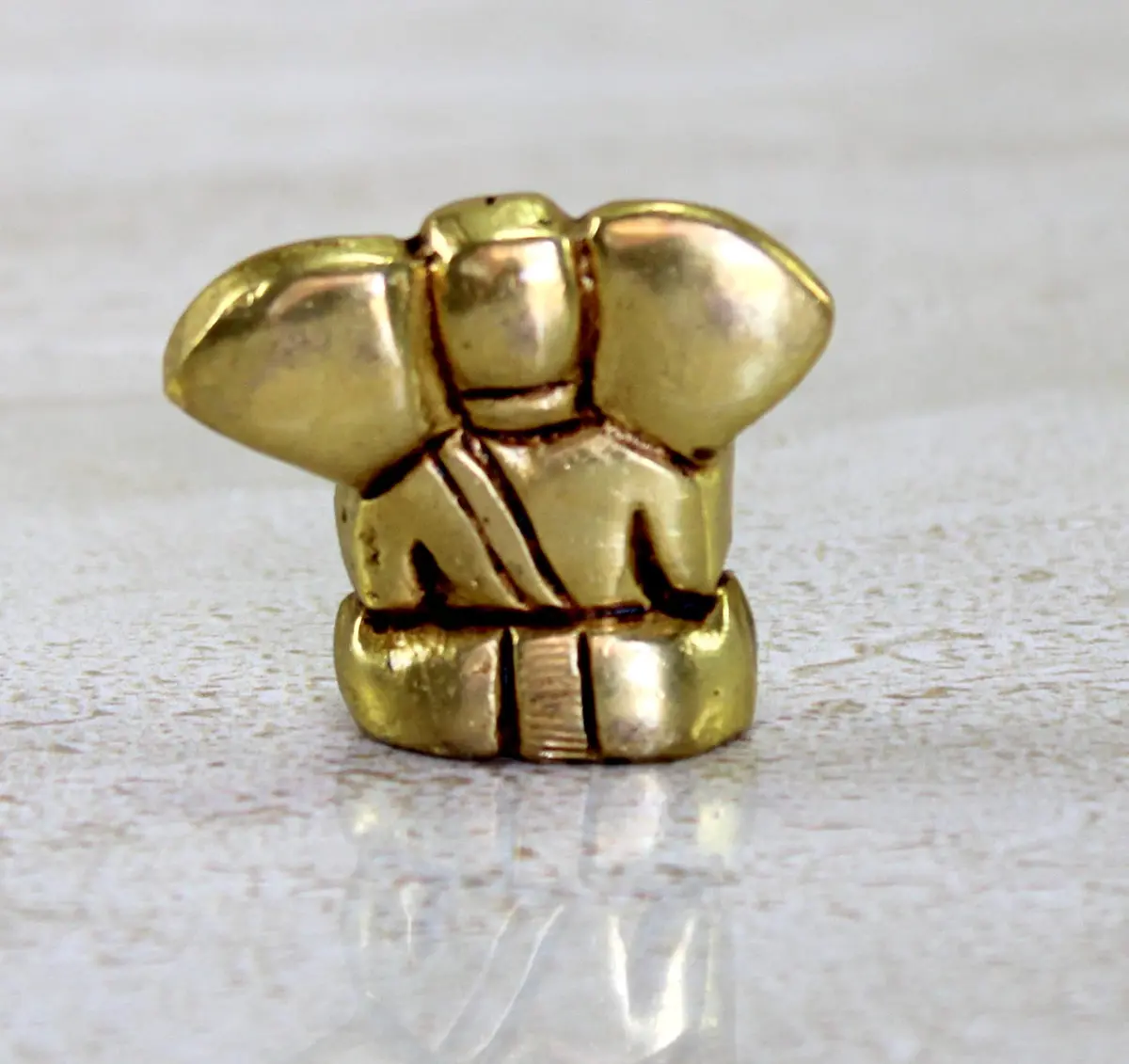 eSplanade Brass Ganesha Idol 3.5cm (1.38") | Handmade for Car Dashboard & Desk Decor - view 6