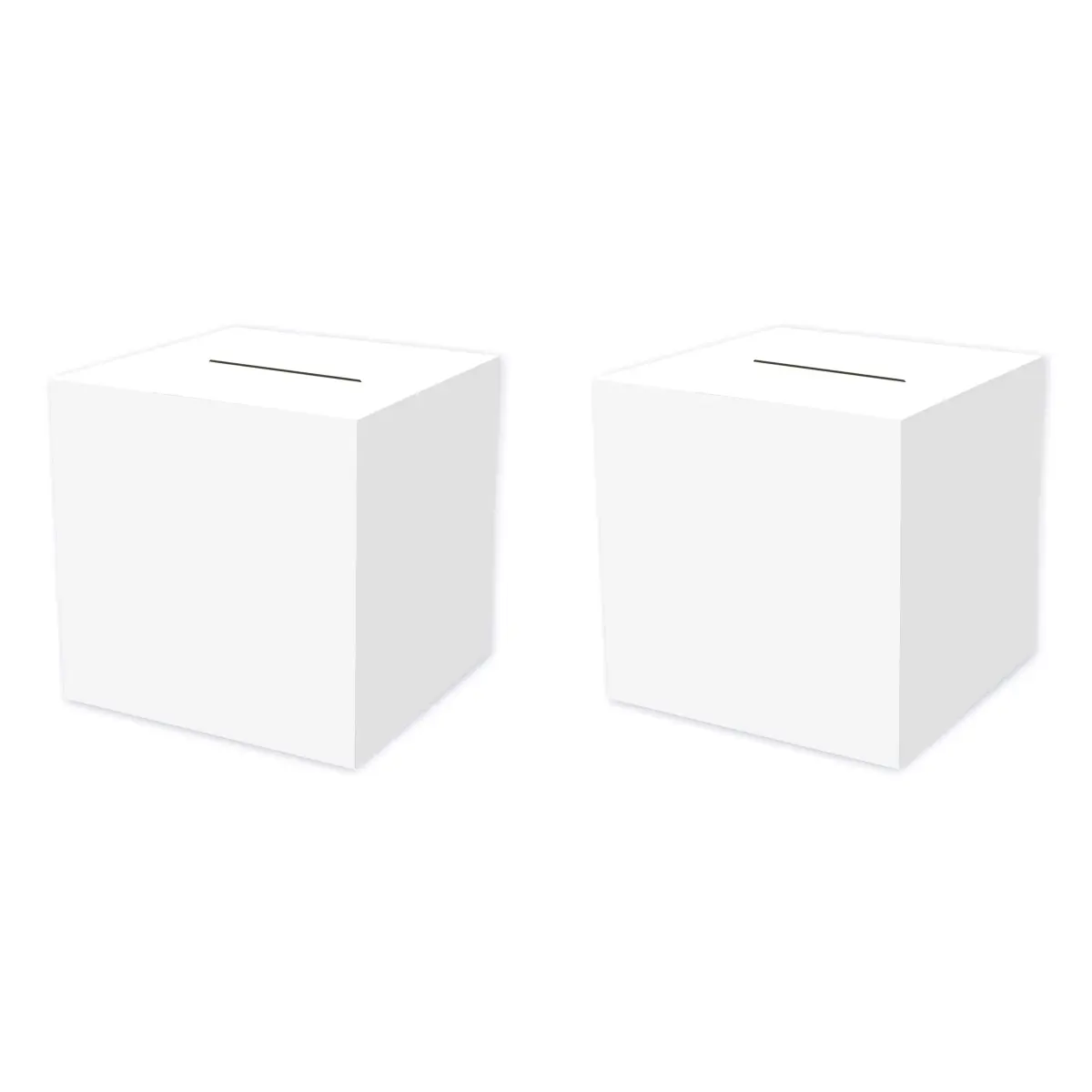 Beistle White Card Box Holders 2 Piece 30.48cm x 30.48cm (12" x 12") | Customizable for Any Celebration - main product image