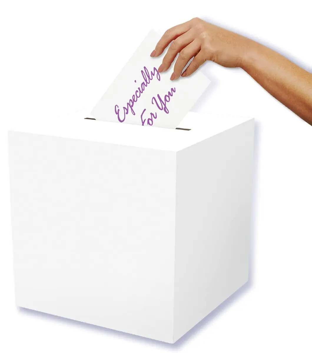 Beistle White Card Box Holders 2 Piece 30.48cm x 30.48cm (12" x 12") | Customizable for Any Celebration - view 5