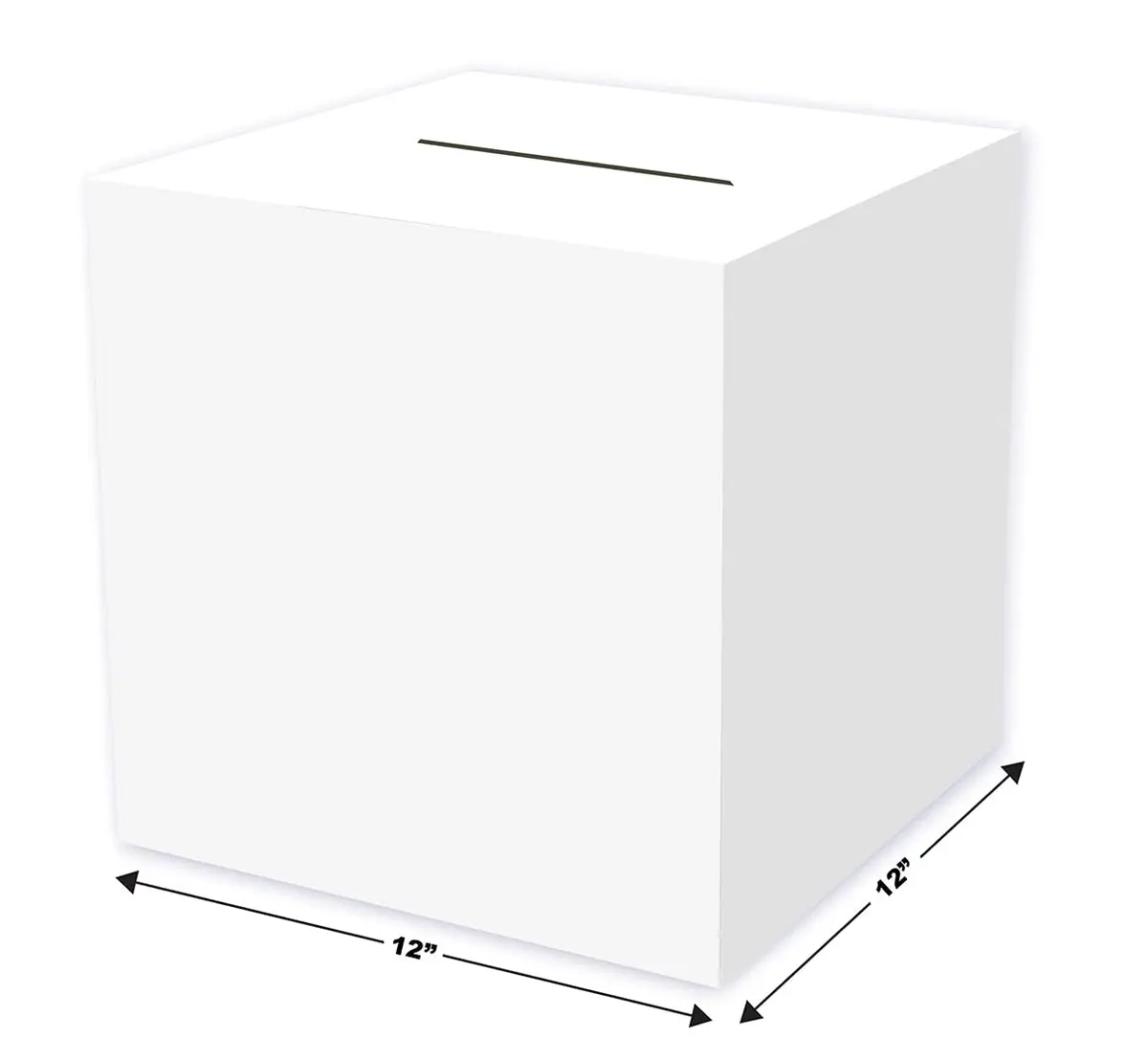 Beistle White Card Box Holders 2 Piece 30.48cm x 30.48cm (12" x 12") | Customizable for Any Celebration - view 3