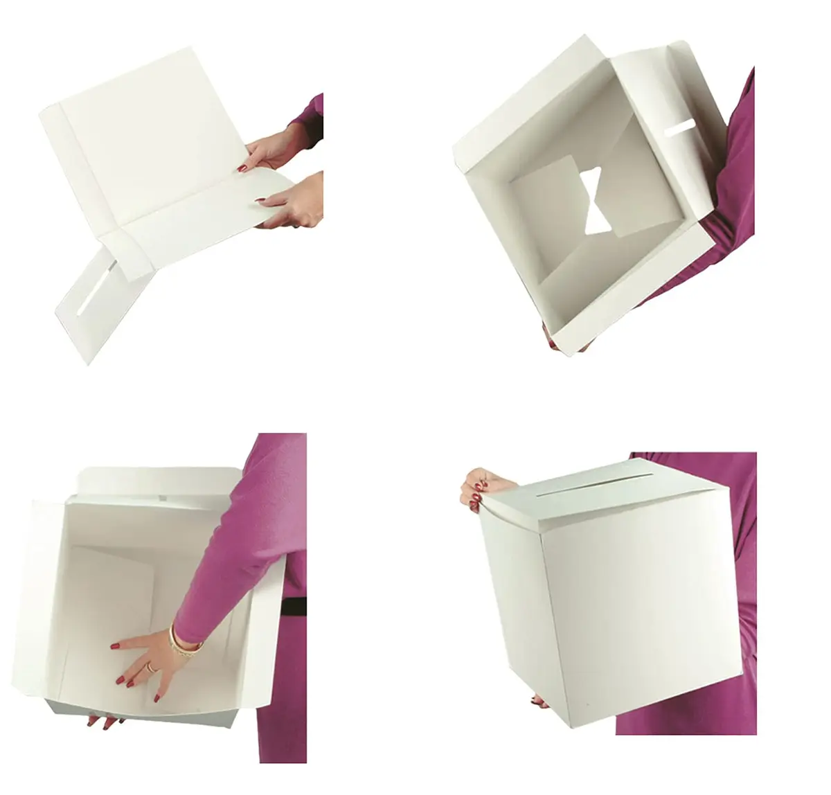 Beistle White Card Box Holders 2 Piece 30.48cm x 30.48cm (12" x 12") | Customizable for Any Celebration - view 4