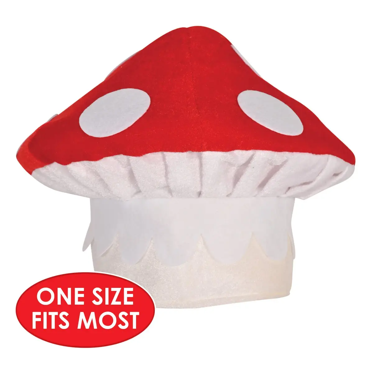Beistle Unisex Plush Mushroom Hats 2 Pieces | Fun Arcade Party Supplies - view 3