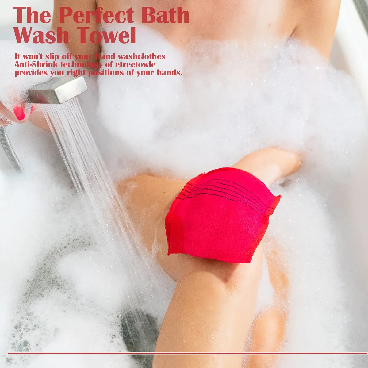 etreetowel Korean Exfoliating Bath Washcloth Mitts 30 Pack | Premium Viscose Rayon for Smooth Skin - view 4