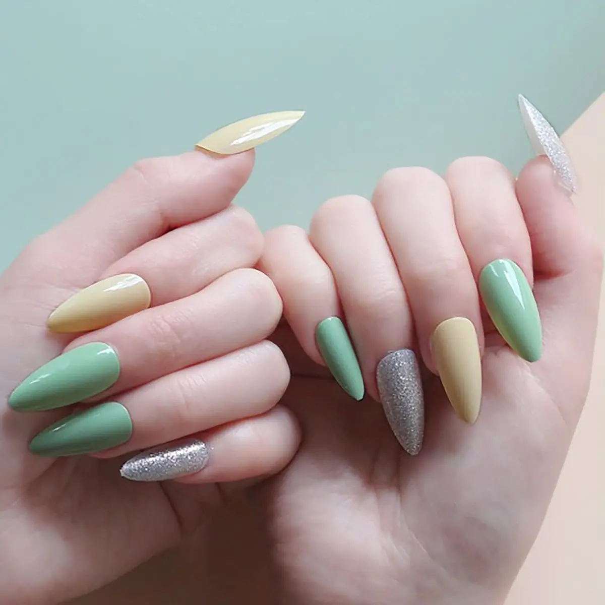 Ohlove False Nail Tips 500Pcs Medium Almond Full Cover Clear Acrylic Nails for DIY Nail Art, 10 Sizes - view 5