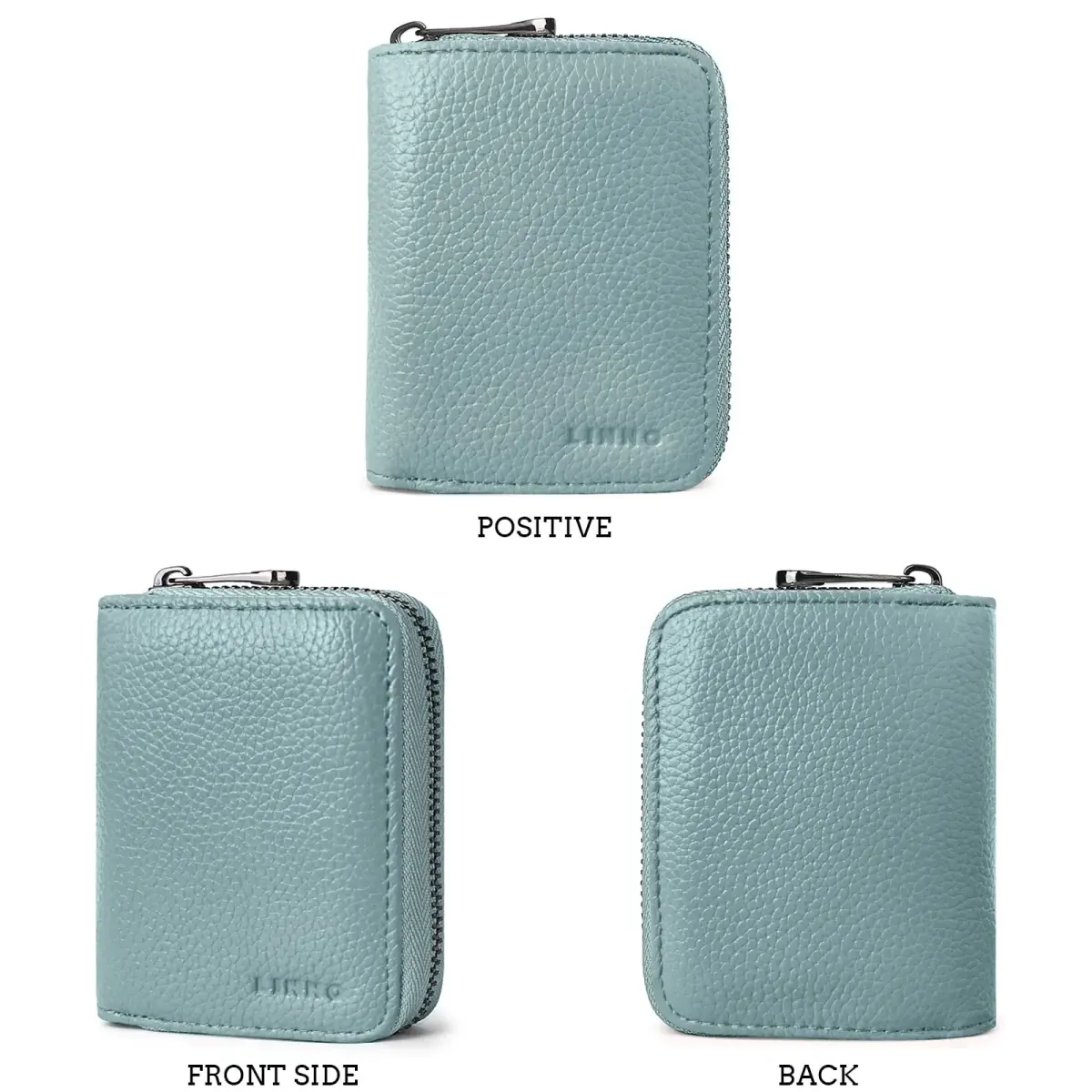 Linno RFID Credit Card Holder Genuine Leather Small Wallet for Women or Men with Zipper | 20 Slots Accordion Style - view 5