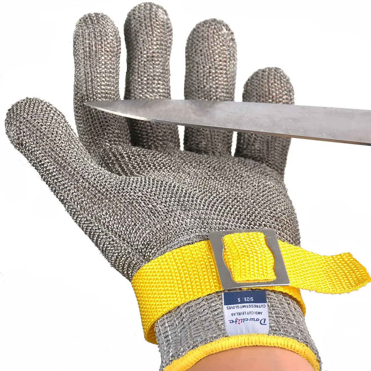 Dowellife ANSI A9 Cut Resistant Gloves X-Large | Food Grade Stainless Steel Mesh for Butcher, Kitchen, Oyster Shucking - main product image