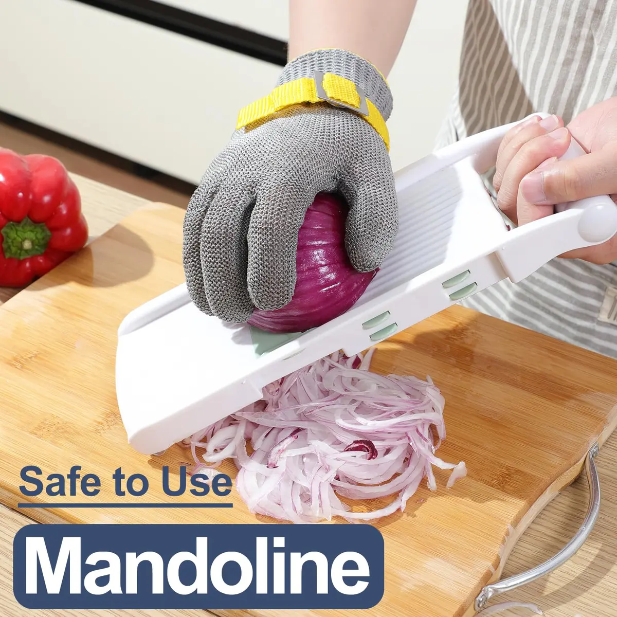 Dowellife ANSI A9 Cut Resistant Gloves X-Large | Food Grade Stainless Steel Mesh for Butcher, Kitchen, Oyster Shucking - view 6