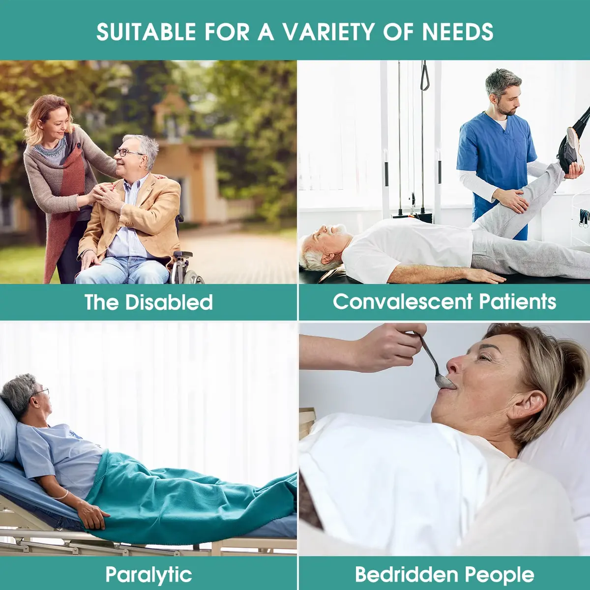 TINFAU Positioning Bed Pad with Handles 60" x 40" (152cm x 102cm) | Waterproof Glide Sheet for Patient Transfer - view 6