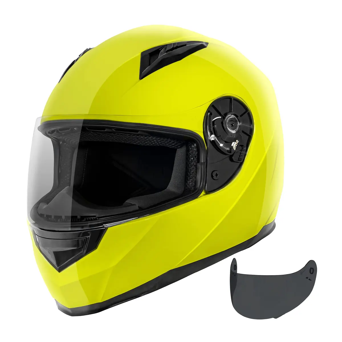 VCAN VX Full Face Motorcycle Helmet Yellow Large | Lightweight DOT & ECE Approved - main product image