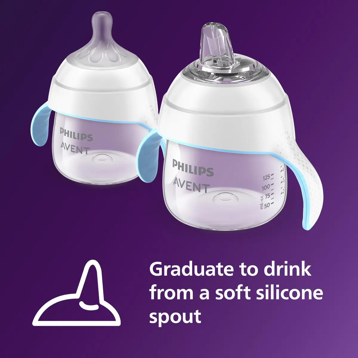 Philips Avent Natural Trainer Cup 150ml (5 oz) | BPA-Free Baby Transition Cup with Soft Spout - view 4