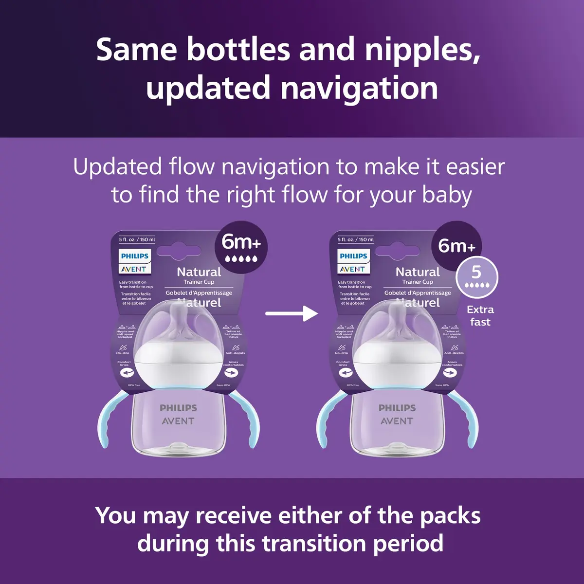 Philips Avent Natural Trainer Cup 150ml (5 oz) | BPA-Free Baby Transition Cup with Soft Spout - view 8