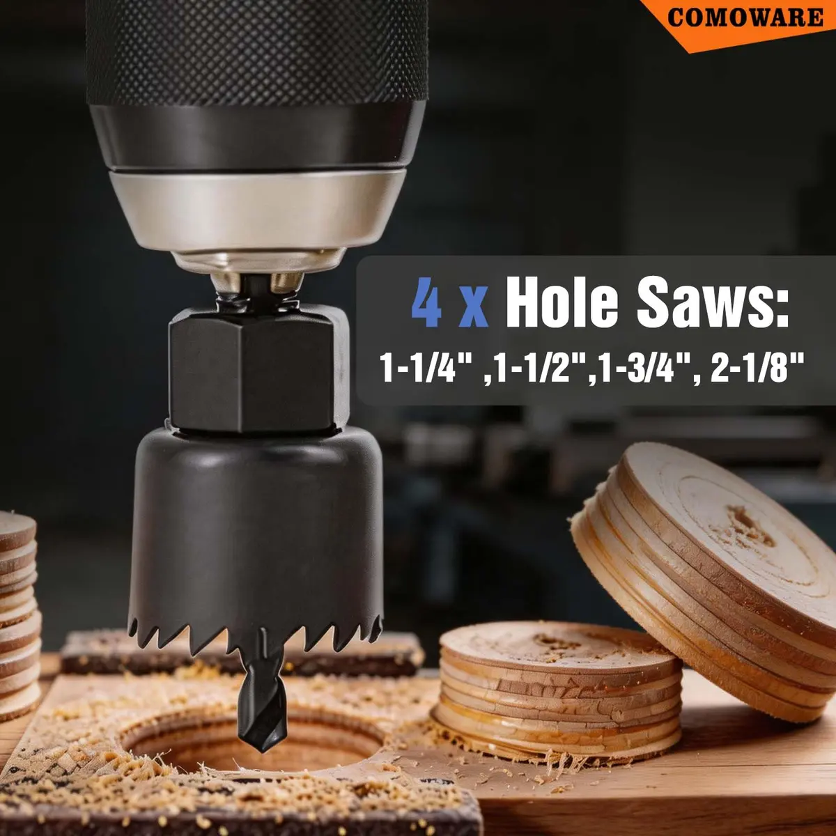 COMOWARE 246-Piece Drill Bit and Screwdriver Set | For Wood, Metal, Masonry, Cement & Screws - view 5