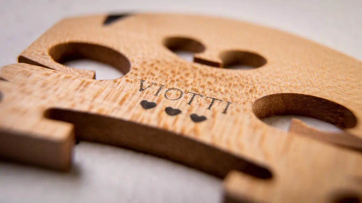 Viotti Finer Grade Maple Violin Bridge 4/4 | Pre-Cut & Pre-Fitted for Most Violins - view 3