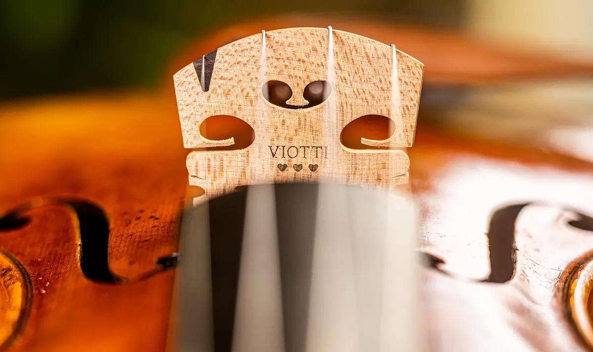 Viotti Finer Grade Maple Violin Bridge 4/4 | Pre-Cut & Pre-Fitted for Most Violins - view 4