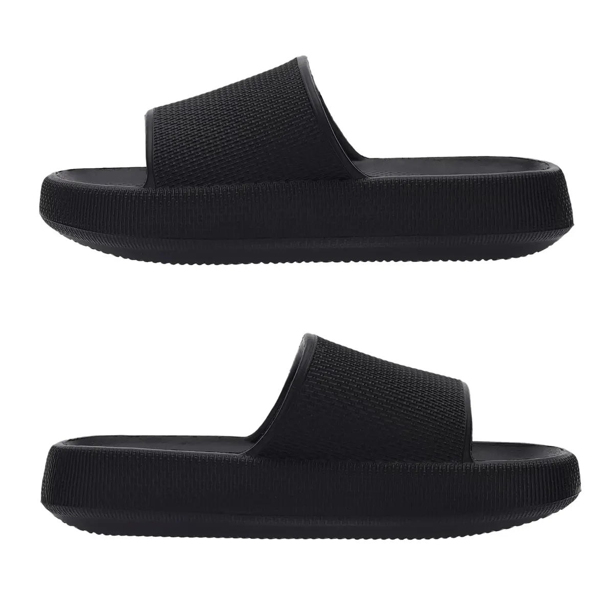 Joomra Black Pillow Slippers for Women & Men | 25.4cm (10"-11.5" W / 9"-10" M) - view 5