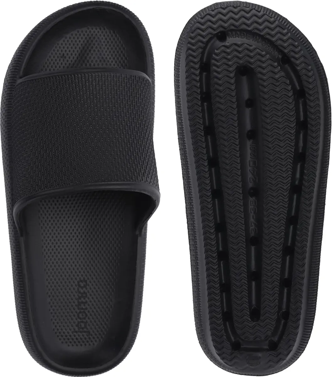 Joomra Black Pillow Slippers for Women & Men | 25.4cm (10"-11.5" W / 9"-10" M) - view 10
