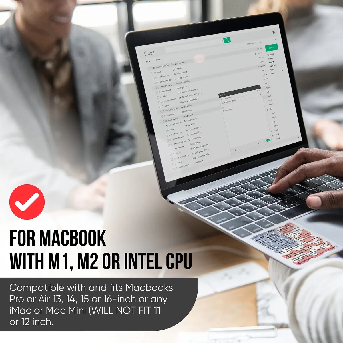 Synerlogic Mac OS Shortcuts Sticker for MacBook Air & Pro | Laminated Vinyl macOS Cheatsheet | Keyboard Shortcuts 2026 (US Flag) - view 7