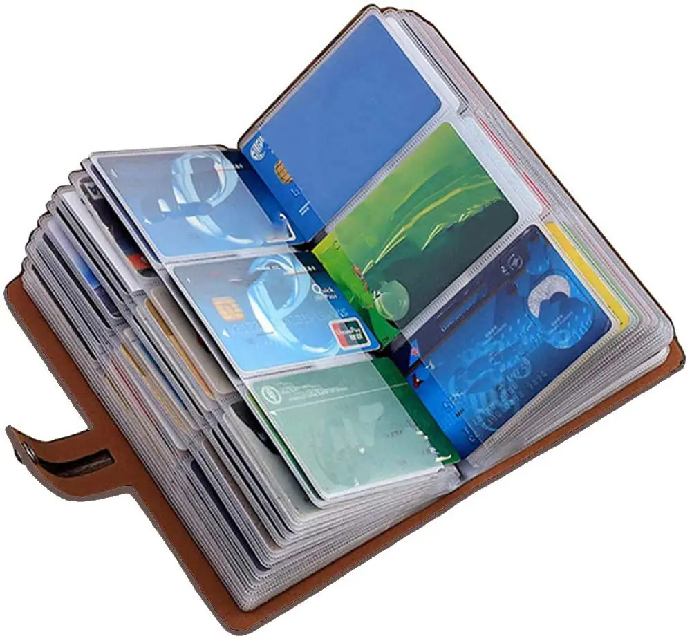 JERLA RFID Credit Card Holder Book 7.3" x 4.3" | Anti-Scanning Leather Organizer for Women Men - view 2