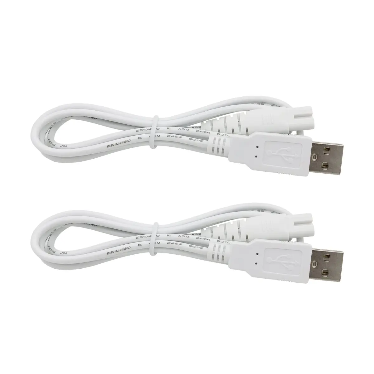 PDEEY USB to 2 Prong Figure-8 Charging Cable 2-Pack | Compatible with Multiple Water Flosser Brands - main product image