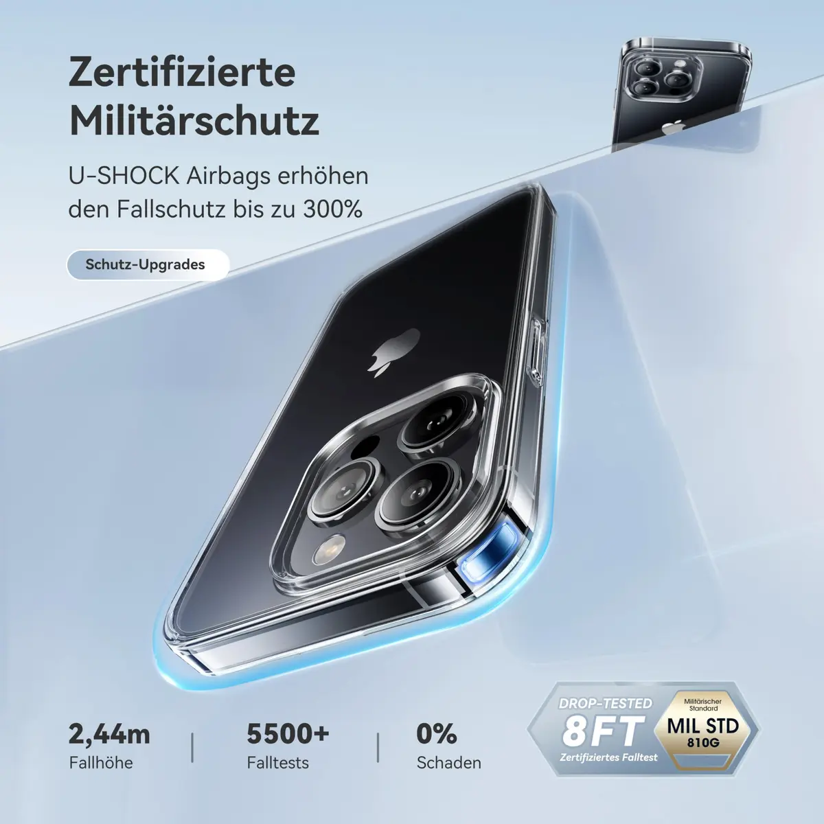 CASEKOO for iPhone 13 Pro Case Crystal Clear Never Yellow Slim | Military-Grade Protection - view 3