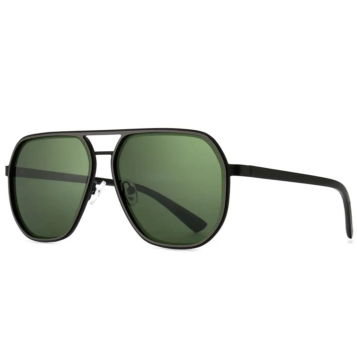 SUNGAIT Polygon Aviator Sunglasses for Men Polarized UV Protection | Trendy Retro Square Shades (53mm/60mm) - main product image