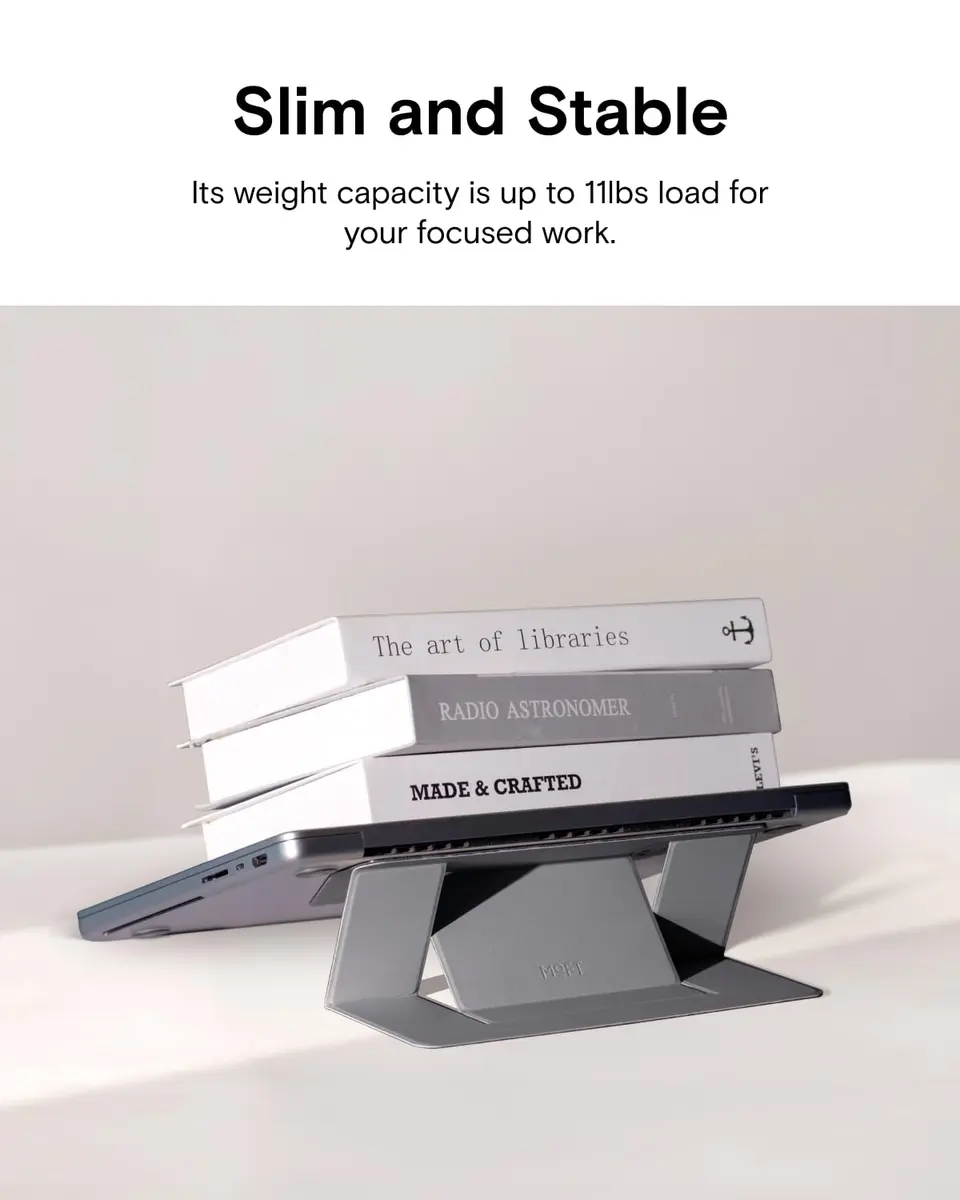 MOFT Invisible Slim Laptop Stand Grey | Adjustable & Reusable for Up to 15.6" - view 6