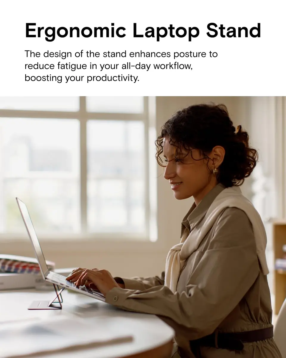 MOFT Invisible Slim Laptop Stand Grey | Adjustable & Reusable for Up to 15.6" - view 3