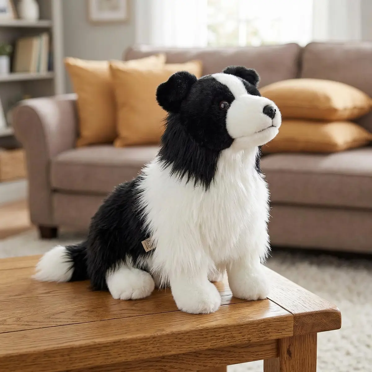 ZHONGXIN MADE Border Collie Realistic Plush Toy 25.4cm (10 inches) | ASTM-Tested Toy Figure - view 3