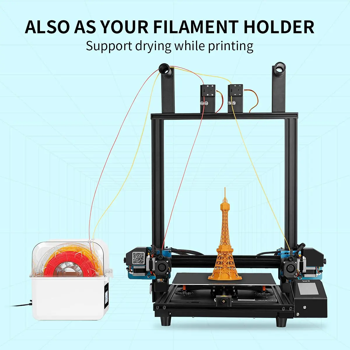 Sovol Filament Dryer 2026, SH01 Filament Dehydrator 3D Printer Spool Holder | Keep Filament Dry & Improve Prints - view 5