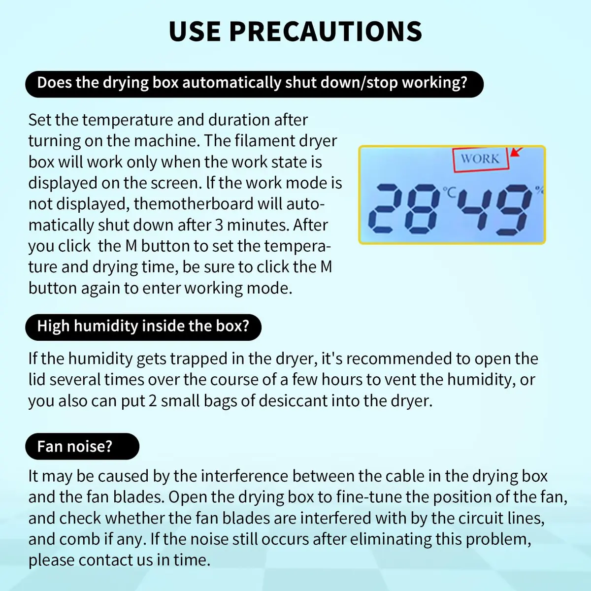 Sovol Filament Dryer 2026, SH01 Filament Dehydrator 3D Printer Spool Holder | Keep Filament Dry & Improve Prints - view 7