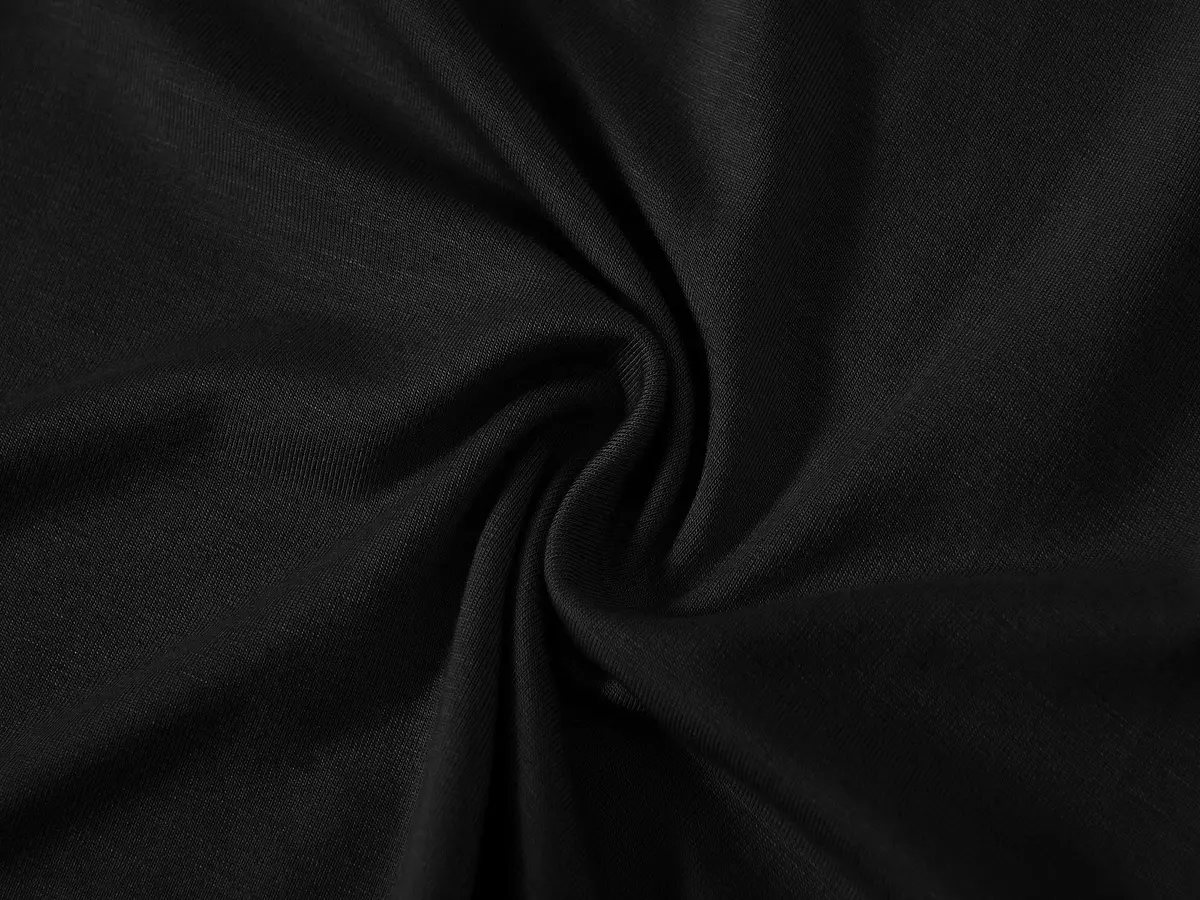 MoFiz Men's Short Sleeve Pajama Set with Shorts | Lightweight Summer Loungewear (Black, Large) - view 2