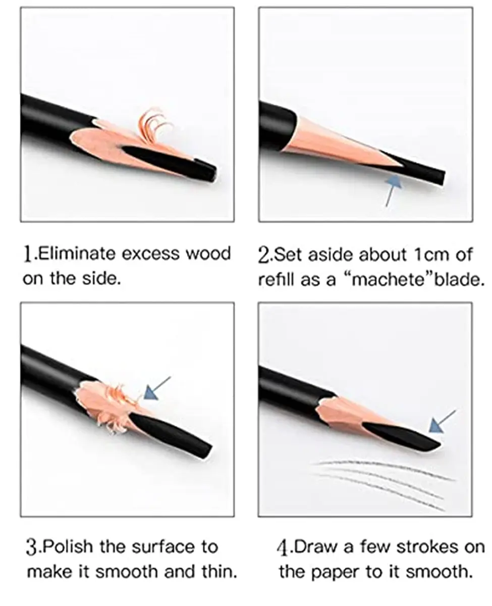 Go Ho 12 PCS Black Eyebrow Eyeliner Pencils | Sweatproof, Long-lasting, Water-resistant Brow Gel Pen (1.1g each) - view 7