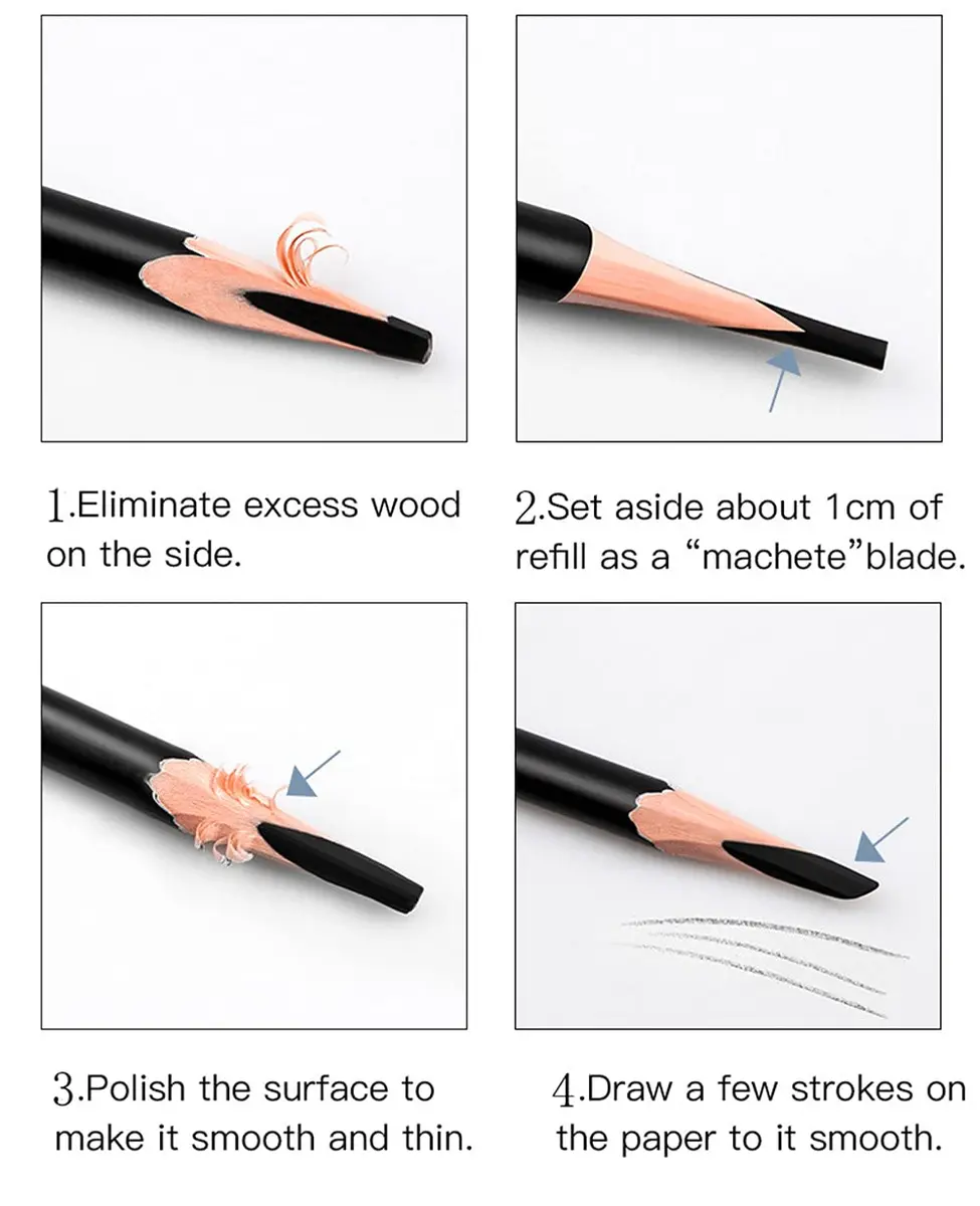 Go Ho 12 PCS Brown Eyebrow Eyeliner Pencils | Sweatproof, Long-lasting, Medium Brown - view 7
