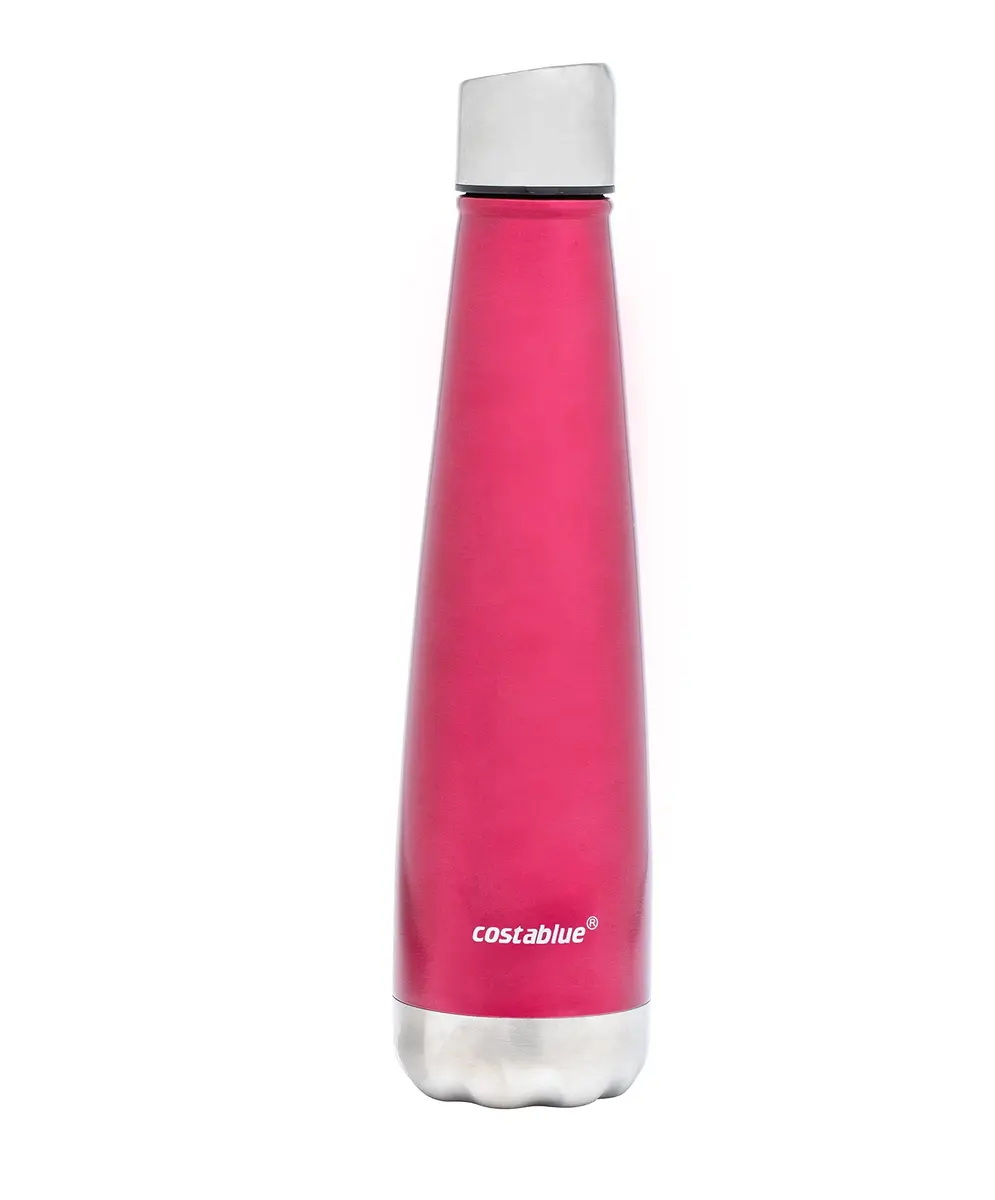 costablue insulated water bottle 17 oz | leak-proof travel thermos for hot & cold beverages - view 2