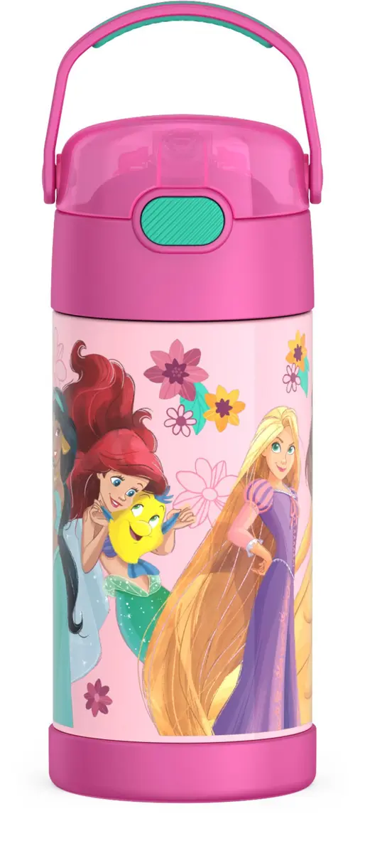 THERMOS FUNTAINER Princess Water Bottle with Straw, 355ml (12oz) | Keeps Drinks Cold for 12 Hours - main product image
