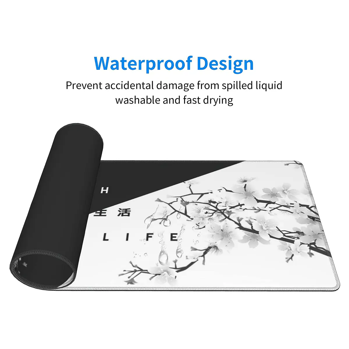 aportt Large Desk Pad 80x30 cm | Cherry Blossom Gaming & Office Mouse Mat - view 3